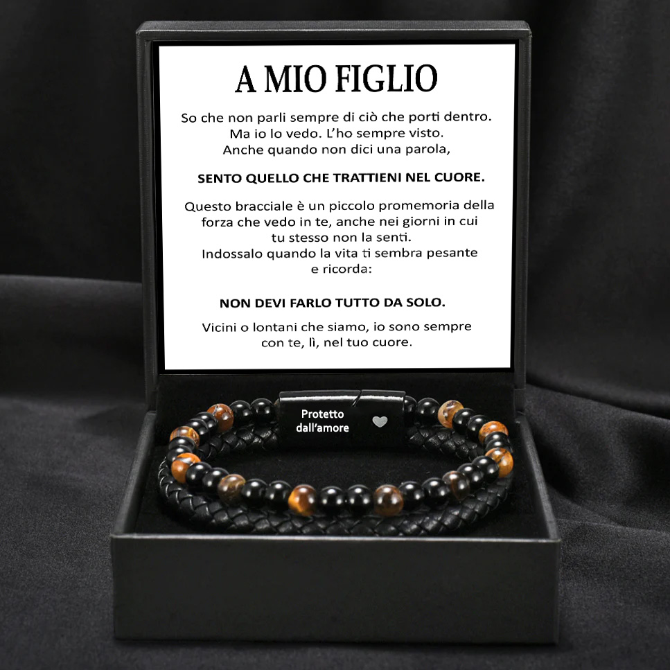 Il Guardiano – Bracciale con Occhio di Tigre per il Figlio