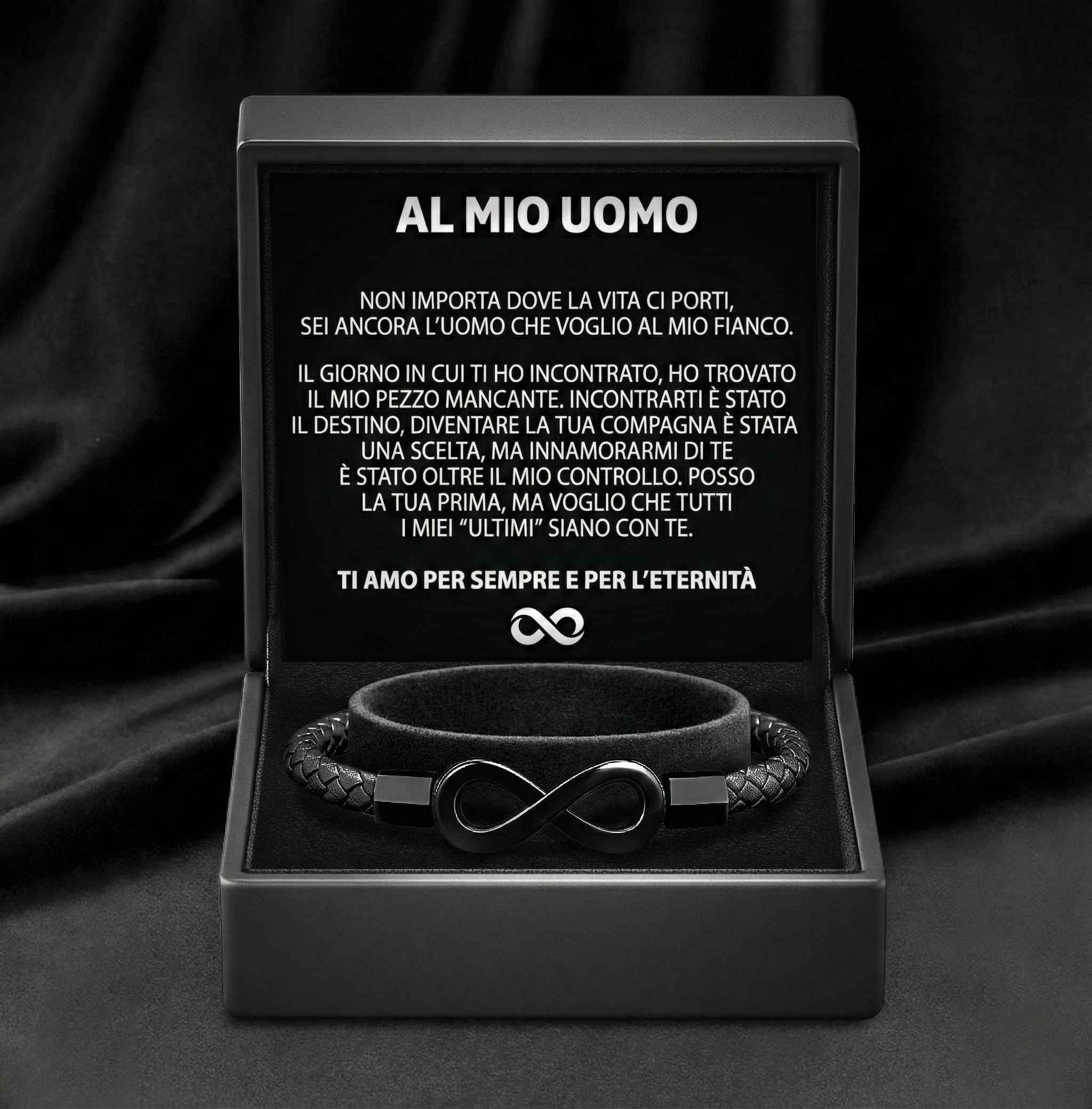 "Al mio uomo" – Bracciale Infinito