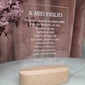A MIO FIGLIO | PER SEMPRE LEGATI INSIEME | LAMPADA IN ACRILICO
