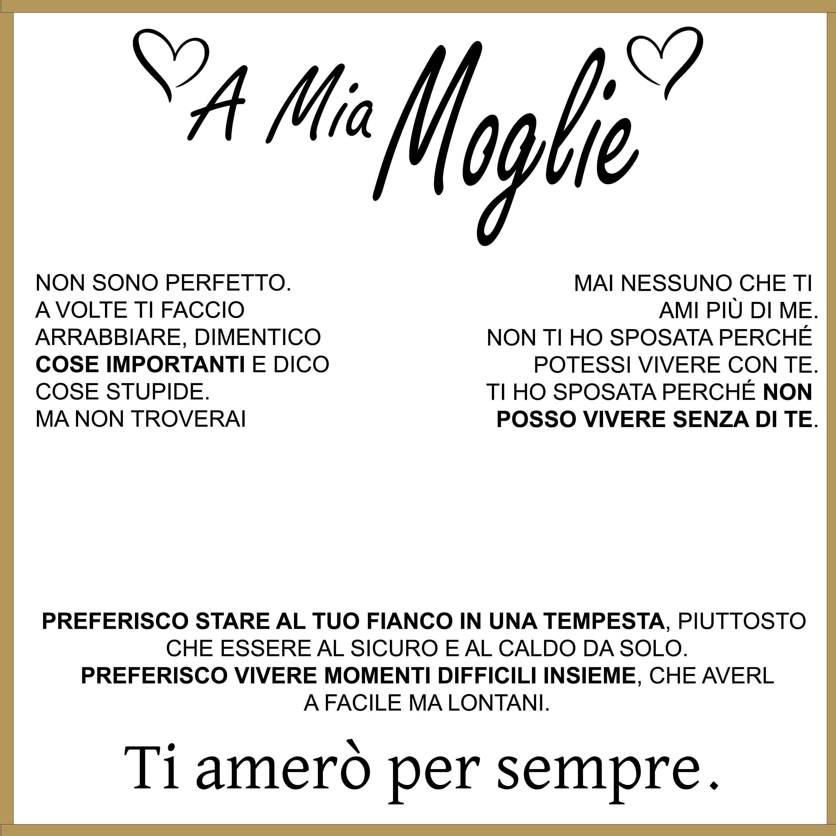 "A Mia Moglie" Collana Cuore Per Sempre in argento puro