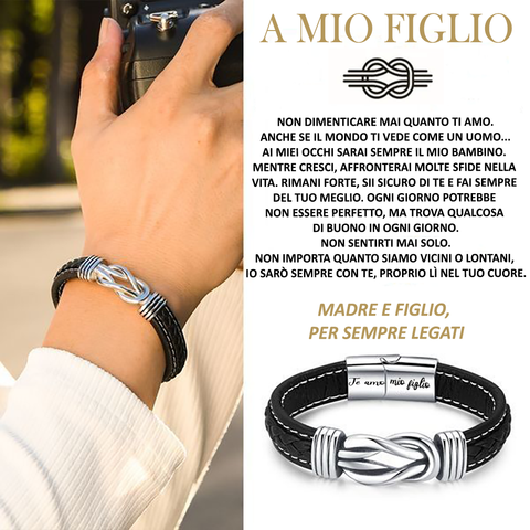 Bracciale Nodo Infinito per Figlio - Un Dono di Amore e Supporto