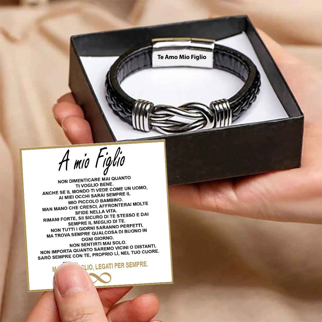 Bracciale Nodo Infinito per Figlio - Un Dono di Amore e Supporto