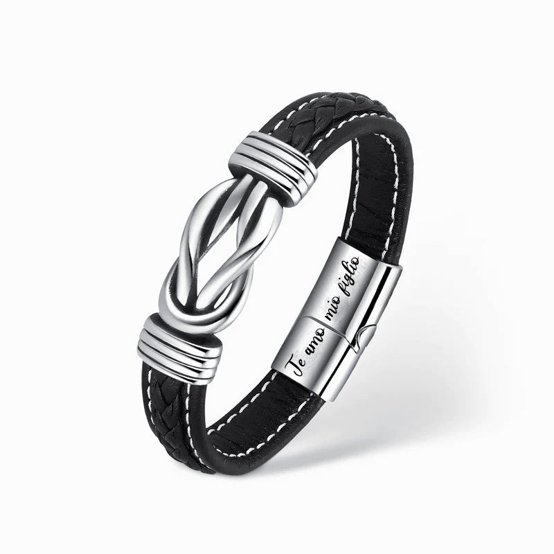 A MIO FIGLIO | UN LEGAME ETERNO | BRACCIALE IN PELLE