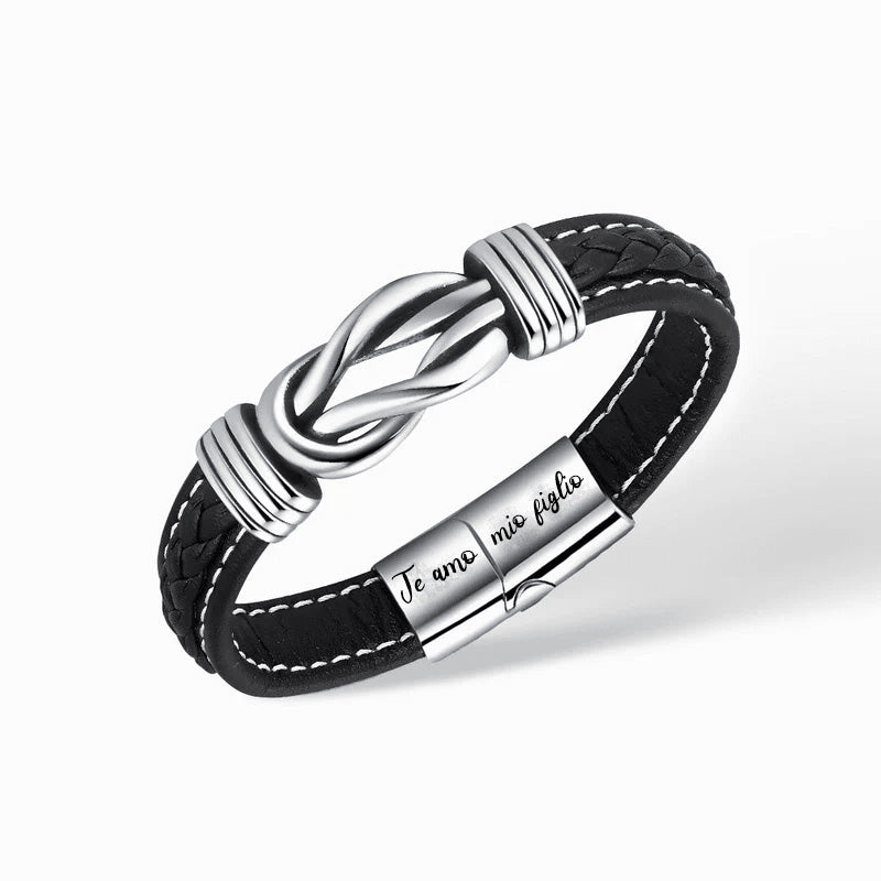 A MIO FIGLIO | UN LEGAME ETERNO | BRACCIALE IN PELLE