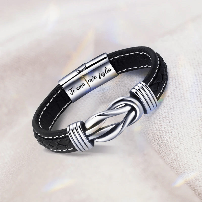 A MIO FIGLIO | UN LEGAME ETERNO | BRACCIALE IN PELLE